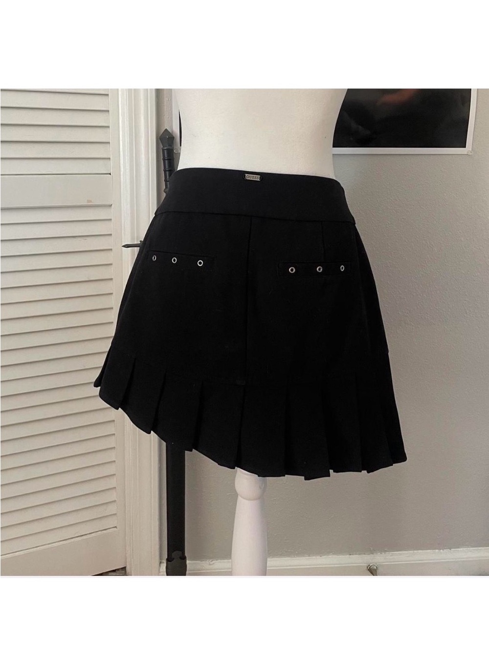 Guess Asymmetrical Pleated Skirt